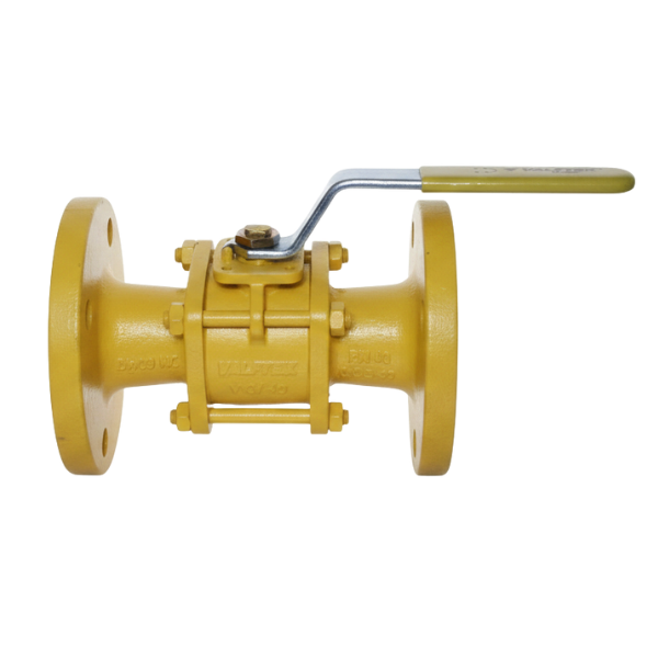 VALFTEK Redüksiyon Geçişli 3 Parçalı Doğalgaz Küresel Vana PN40