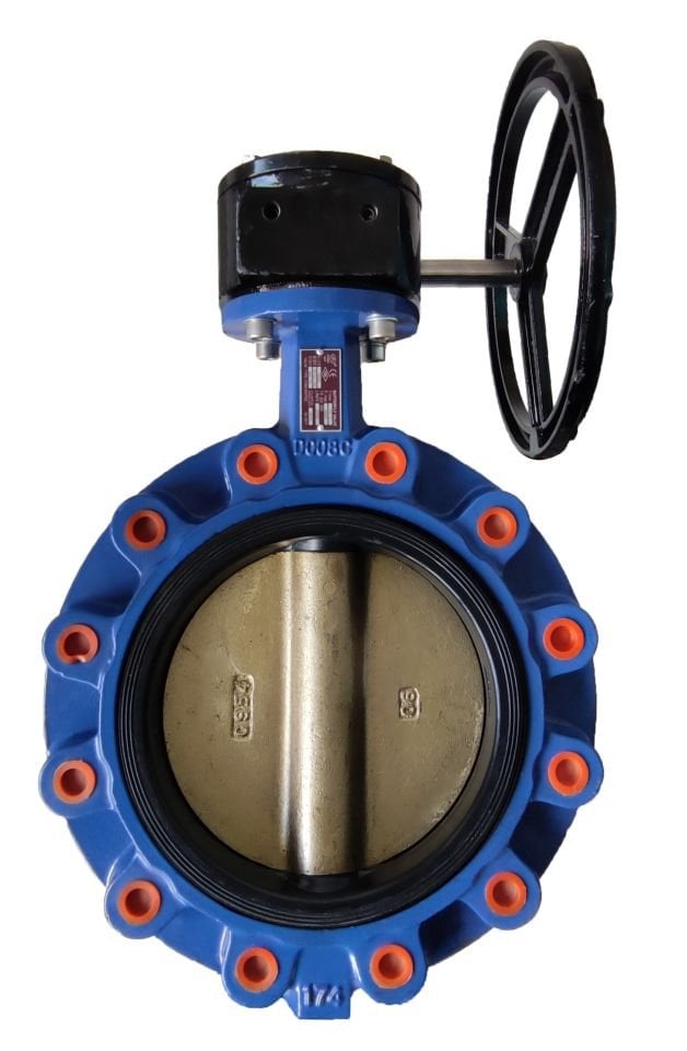 AYVAZ KV-18 Lug Type Butterfly Valve with Gearbox