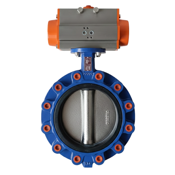 AYVAZ KV-8 Lug Tip Tek Etkili Pnömatik Aktüatörlü Kelebek Vana PN16 DN65