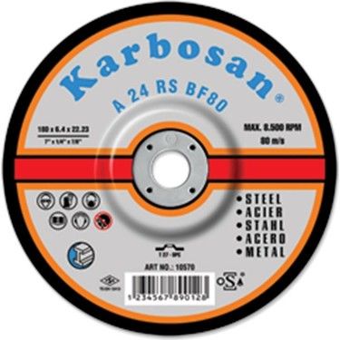 Karbosan 180x8.0x22.23 Metal Taşlama Diski