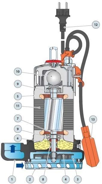 PEDROLLO Dm 20-N Atık Su Drenaj Pompası 220V 1 HP