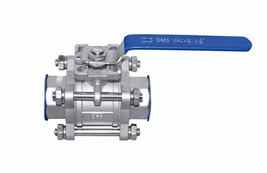 DMS Stainless Steel Ball Valve 3 Piece 2