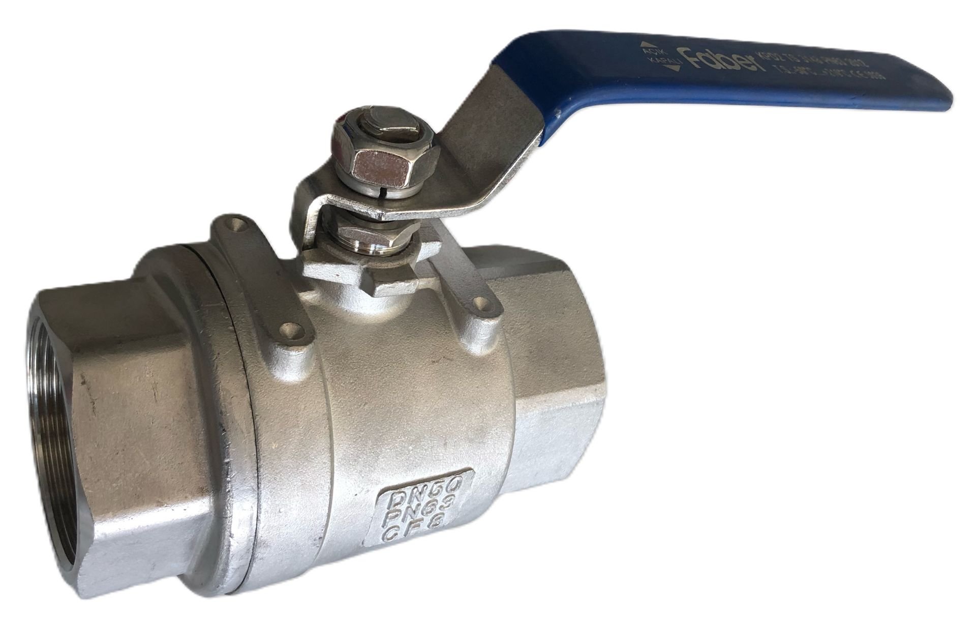 Paslanmaz Küresel Vana 4'' 2 Parçalı AISI316 Pn63