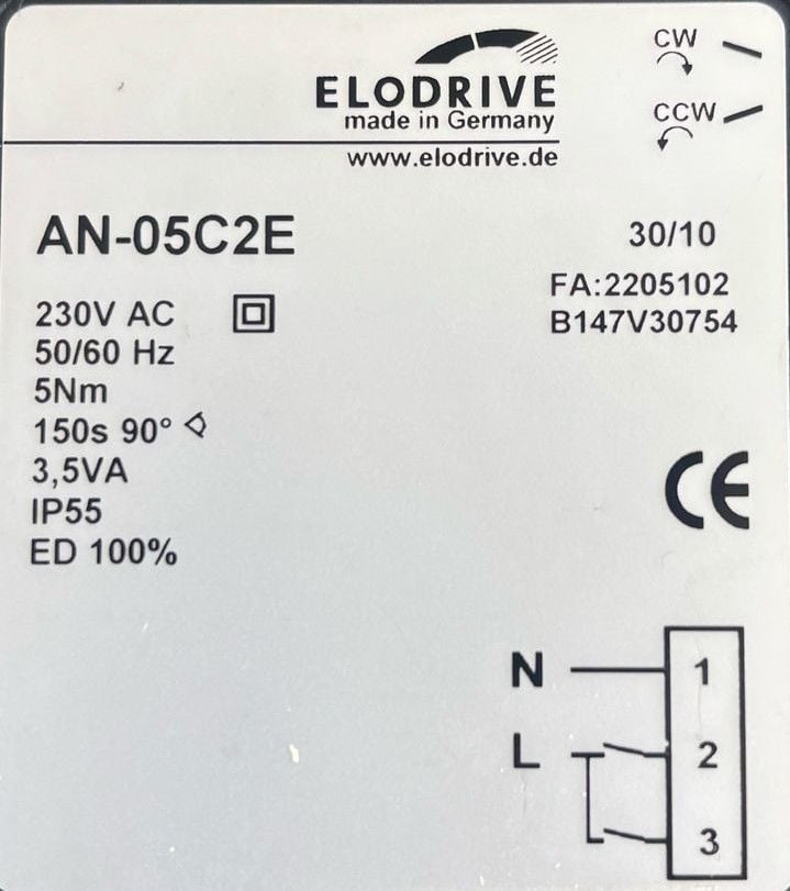 Elodrive Elektrik Aktüatörlü Bronz Küresel Vana 1'' PN40
