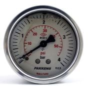 Pakkens Arka Bağlantılı Gliserinli Manometre Ø100 mm 0-4 Bar 1/2''