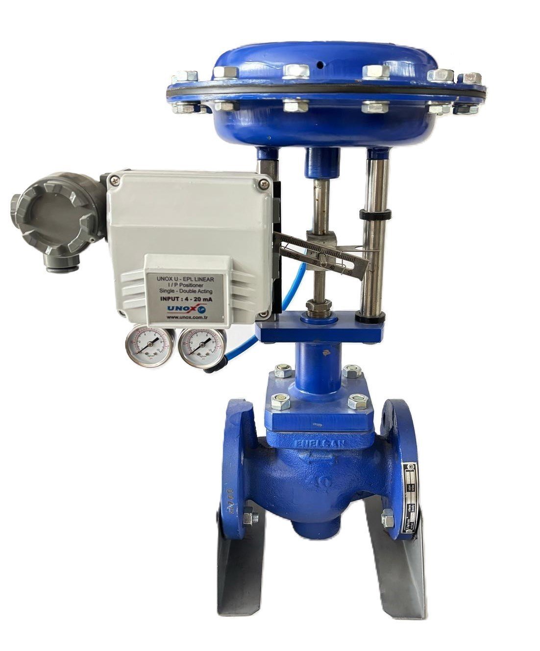 Pnömatik Oransal Kontrol Vanası Dn40 Pn16  Pozisyoner Dahil