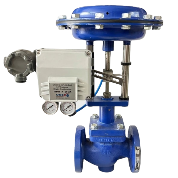 Pozisyonerli Pnömatik Oransal Kontrol Vanası DN40 PN16