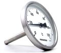 PAKKENS Bimетален термометър 100mm 120°C 1/2