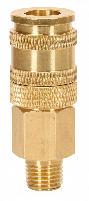 Sarı Pirinç Quick Kaplin Erkek Adaptör Mini (0.21) 1/4''