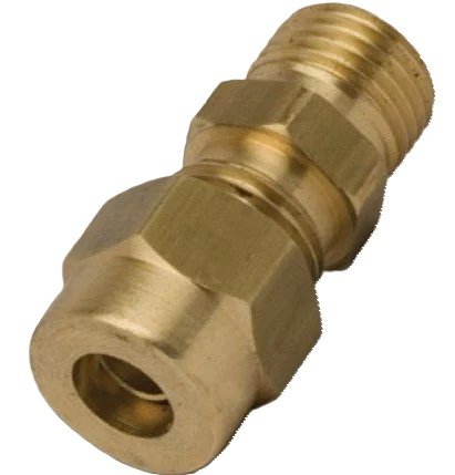 Sarı Pirinç Tek Taraf Yüksüklü Nipel 1/2'' X 14mm
