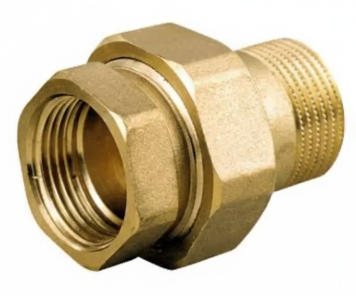 Sarı Pirinç Düz Radyatör Rakoru 1 1/4''