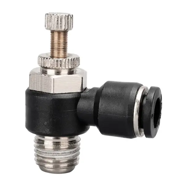 MAXTOR Siyah Seri Pnömatik Hız Ayar Dirseği 1/8'' - 6mm