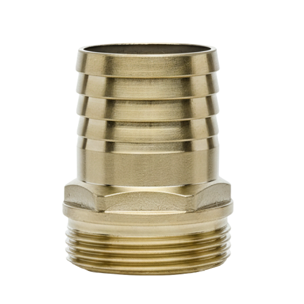 Sarı Pirinç Hortum Rekoru - 3'' Dış Dişli x 75 mm Hortum Uçlu