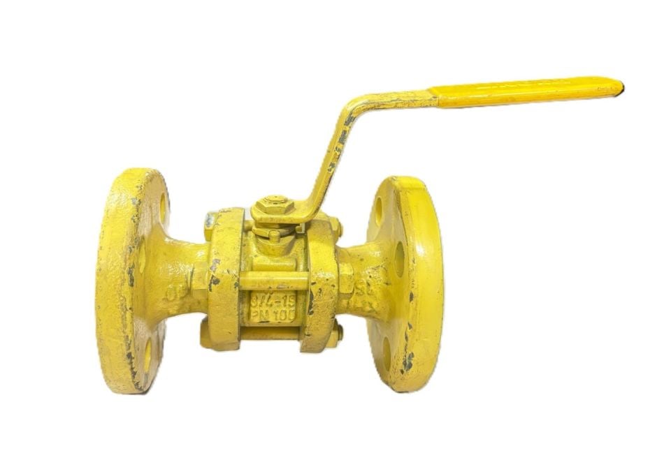 Natural Gas Ball Valve Three Piece Flanged Dn15 PN40