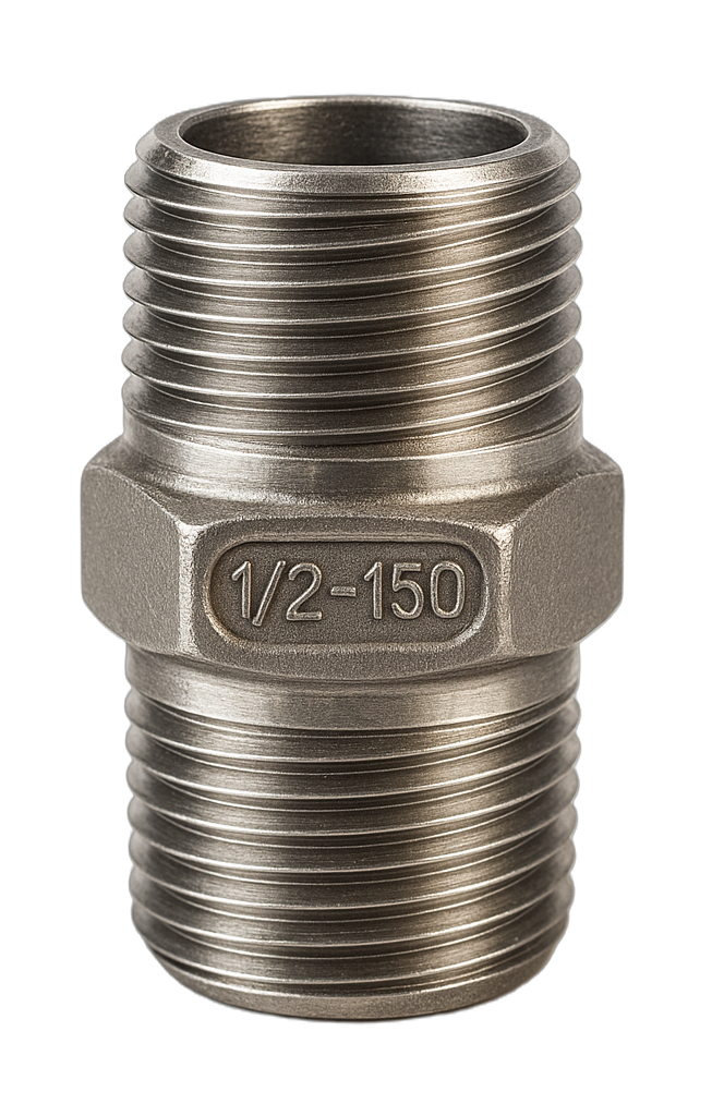 Paslanmaz Hex Nipel AISI 304 3/8''