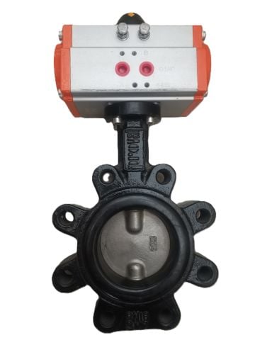 PROVAL Lug Tipi DN80 Pnömatik Aktüatörlü Kelebek Vana