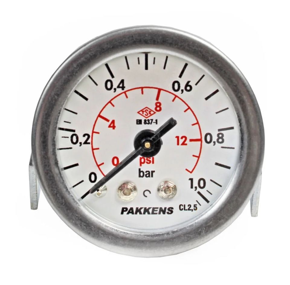 Pakkens Arka Bağlantılı Pano Tipi Manometre Ø63 mm 1 Bar 1/4''