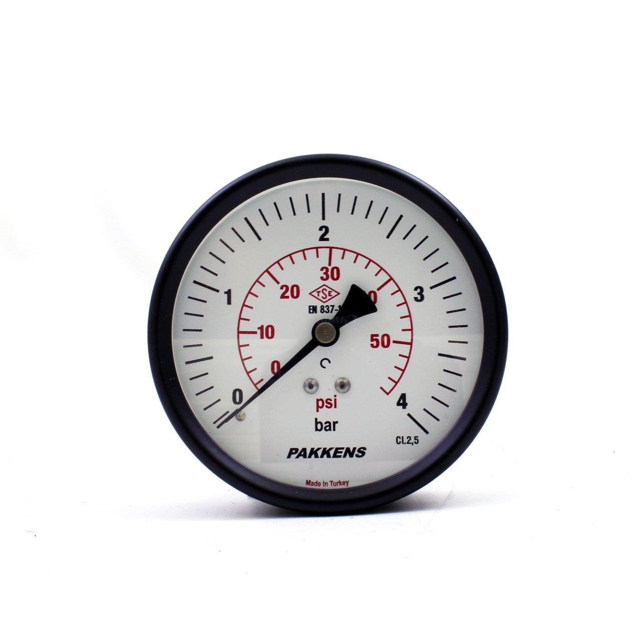 PAKKENS Arka Bağlantılı Manometre Ø40 mm 4 Bar 1/8''