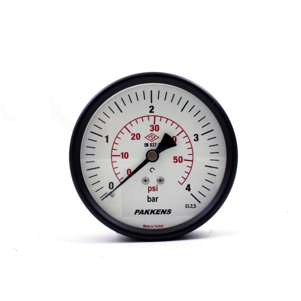 PAKKENS Arka Bağlantılı Manometre Ø40 mm 4 Bar 1/8''