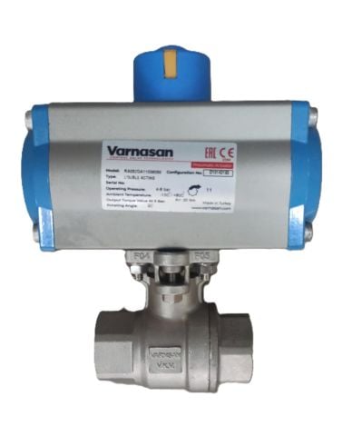 Pneumatic Actuated Stainless Steel Ball Valve 1/2'' AISI 304 2 Pieces