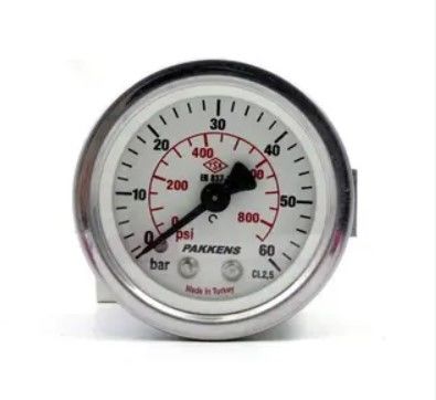 PAKKENS Arka Bağlantılı Pano Tipi Manometre Ø63mm 60 Bar