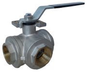 VALPRES 3-Way L Type Actuator Compatible Brass Ball Valve 2'' PN16