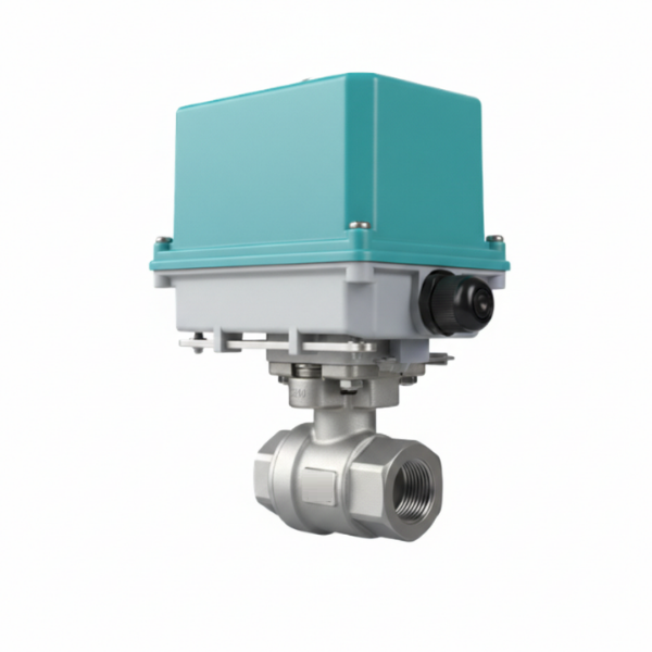 DMS Elektrik Aktüatörlü Paslanmaz 2P Küresel Vana AISI 304 3/4'' 220V