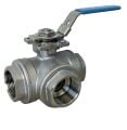 IMPORTED Stainless Steel Ball Valve Three-Way Actuator Attachable 3/4'' L Type 316
