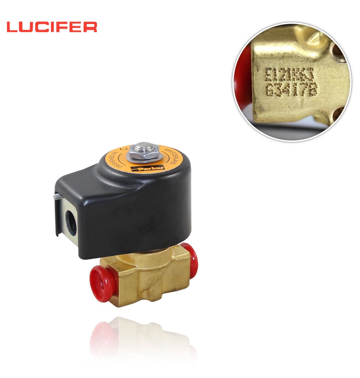 Lucifer-Parker E121 K 63 Fuel Solenoid Valve 1/4'' (Normally Closed, 220V AC)