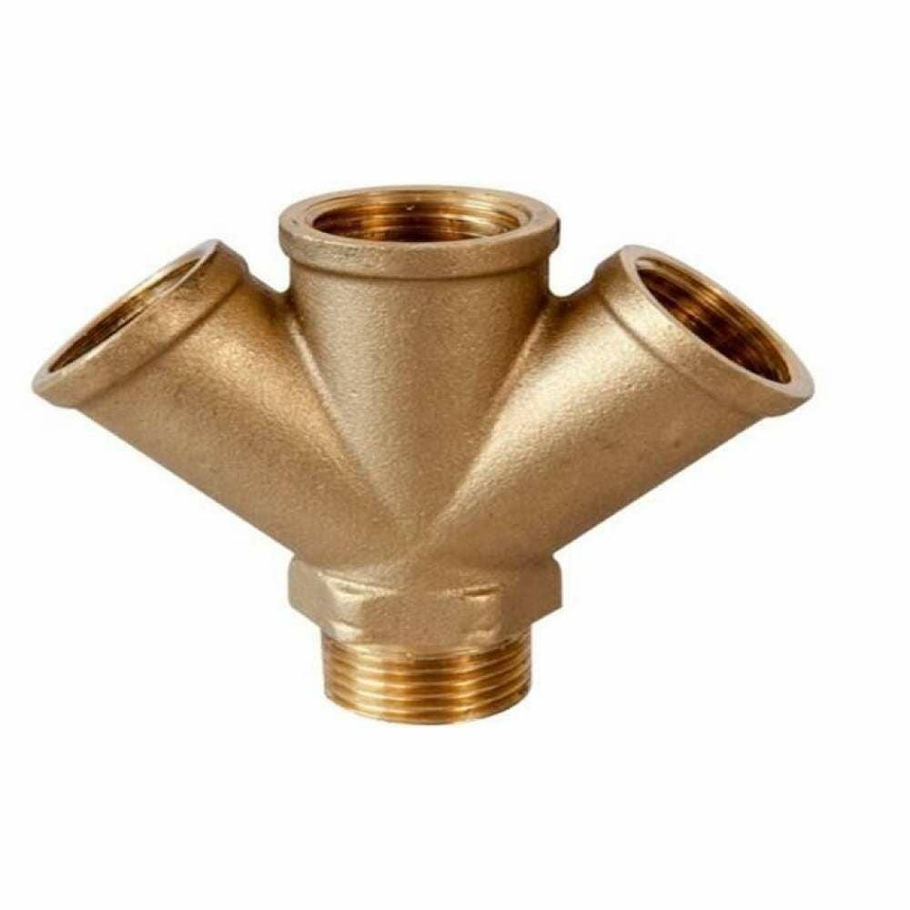 Sarı Pirinç 3'lü Ye-Çatal Bağlantı 1/2''