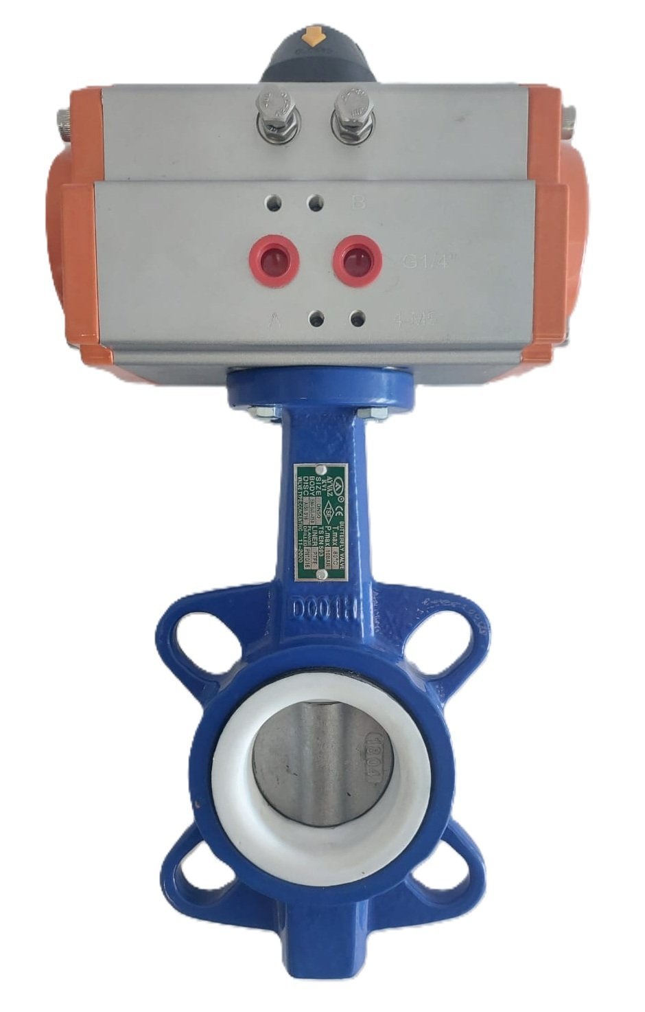 Ayvaz KV-1 Pnömatik Aktüatörlü Kelebek Vana DN50