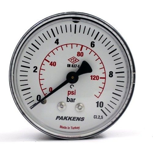 PAKKENS Arka Bağlantılı Manometre Ø40 mm 10 Bar 1/8''