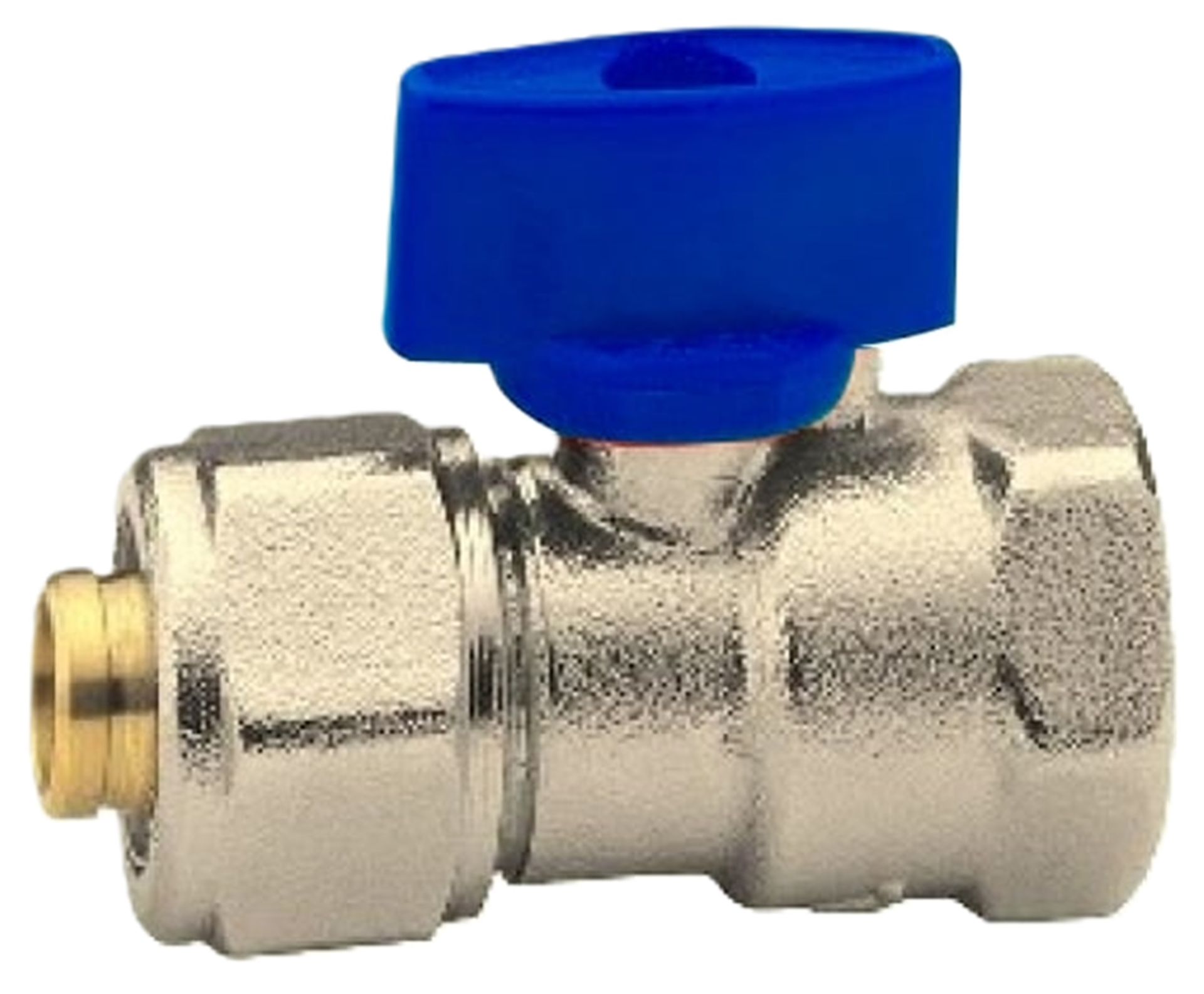 ECA Mini Ball Valve with Union for PEX Blue 1/2