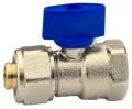 ECA Mini Ball Valve with Union for PEX Blue 1/2