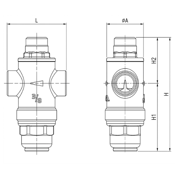 RBM R1139 Basınç Düşürücü Vana ﻿0,5 - 4 Bar 3/4''