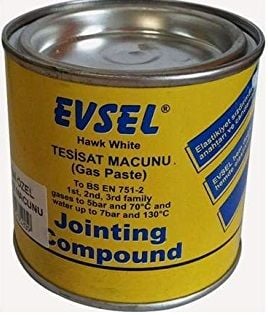 EVSEL Doğalgaz Macunu 400 Gr - Kurumayan Tesisat Sızdırmazlık Macunu