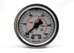 Pakkens Arka Bağlantılı Gliserinli Manometre Ø100 mm 250 Bar 1/2''