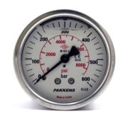 PAKKENS Rear Connection Glycerin-Filled Manometer 100 mm 600 Bar 1/2