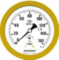 PAKKENS Манометър с капсулна диафрагма, заден монтаж, Ø100 mm, 25 mbar