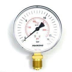 Pakkens Alt Bağlantılı Hidrometre Ø100 mm 16 mWS 1/2''