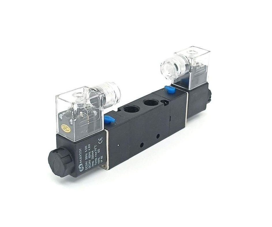 MAXTOR 4V120-06-220VAC Двойнобобинов пневматичен клапан 220V 1/8