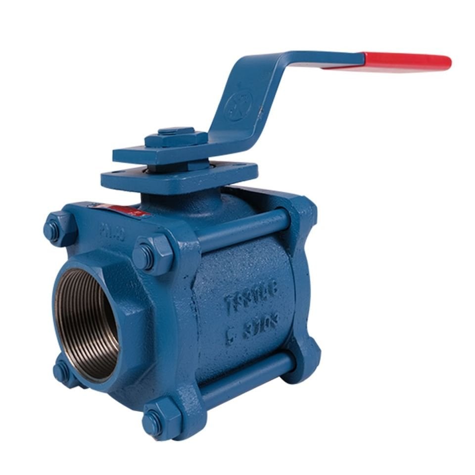 VALFTEK Пълнопроходен сферичен кран от три части 1/4'' Pn40