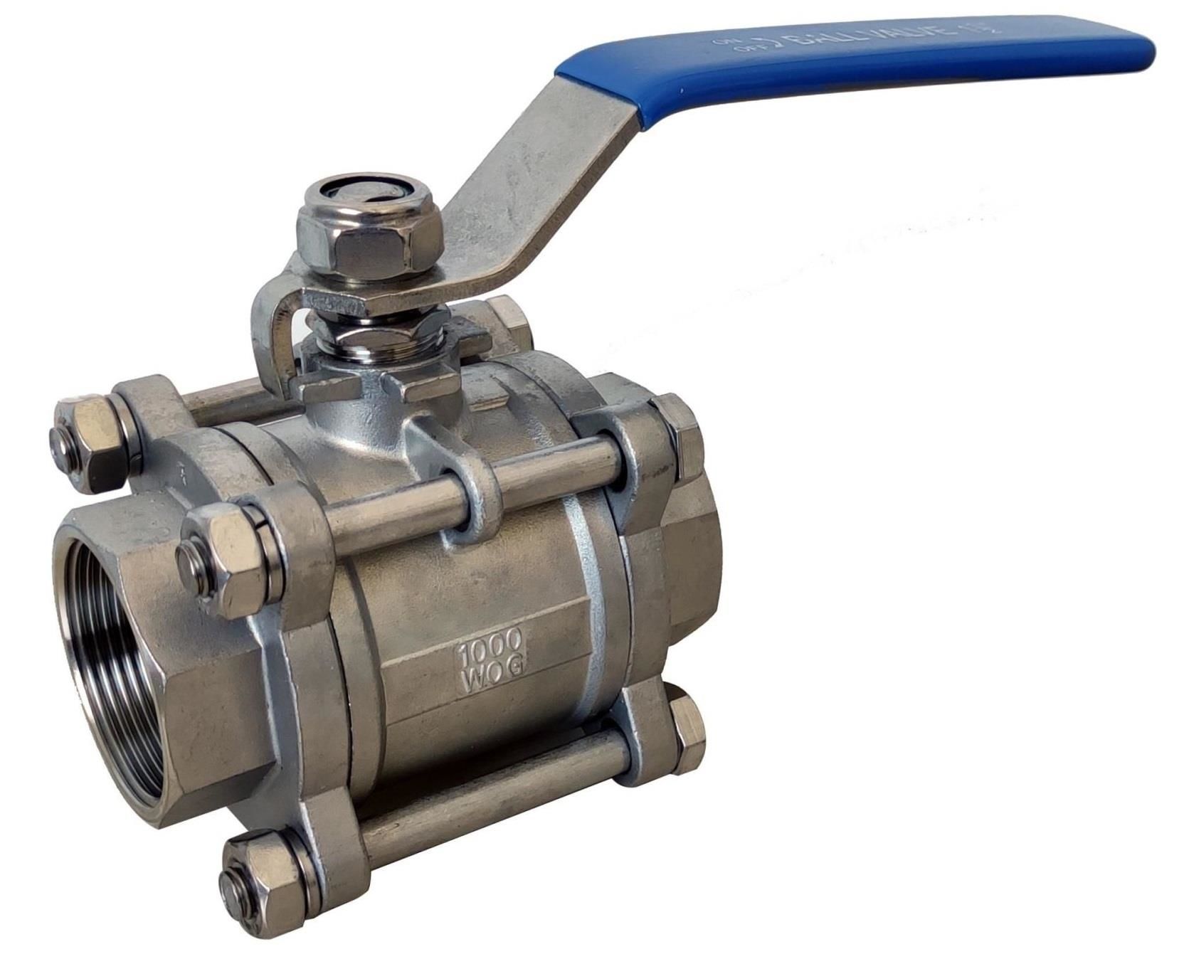 Üç Parçalı Paslanmaz Küresel Vana AISI304 11/4''