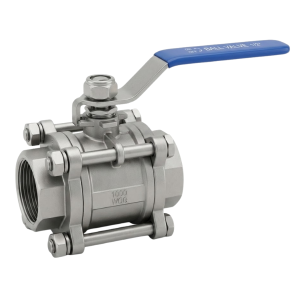 Three Piece Stainless Steel Ball Valve AISI304 3''