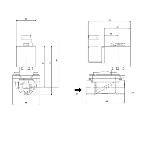 GEVAX 1901-KBND016-120-G12DC Solenoid Valf 1/2''