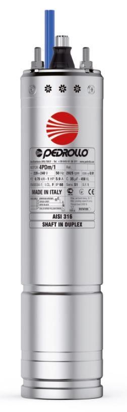 Pedrollo 4 PDm/ 1 Derin Kuyu Dalgıç Pompa Motoru 1hp