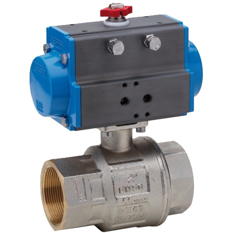 Valbia 8P01590008 Pnömatik Aktüatörlü Pirinç Küresel Vana 1 1/2'' PN40