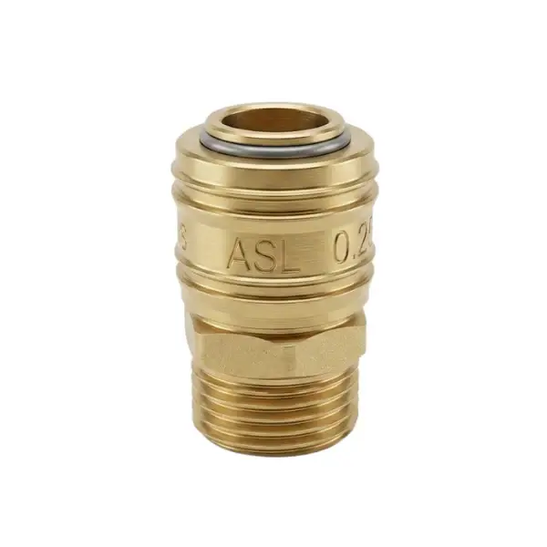 Sarı Pirinç 26 Serisi Quick Kaplin Erkek Gövde 1/2'' - Dişi Gövde 1/4''