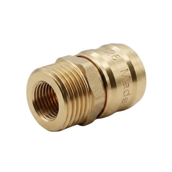 Sarı Pirinç 26 Serisi Quick Kaplin Erkek Gövde 1/2'' - Dişi Gövde 1/4''