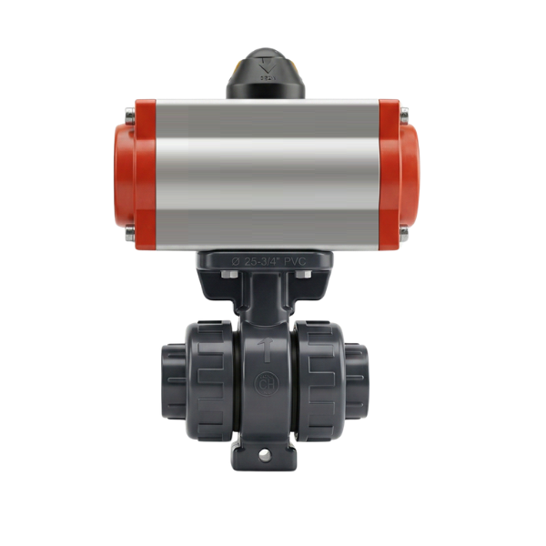 Pnömatik Aktüatörlü U-PVC Küresel Vana 3/4''